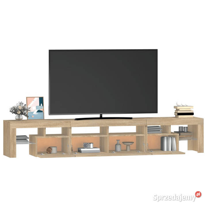 Szafka pod TV z oświetleniem LED dąb sonoma Warszawa
