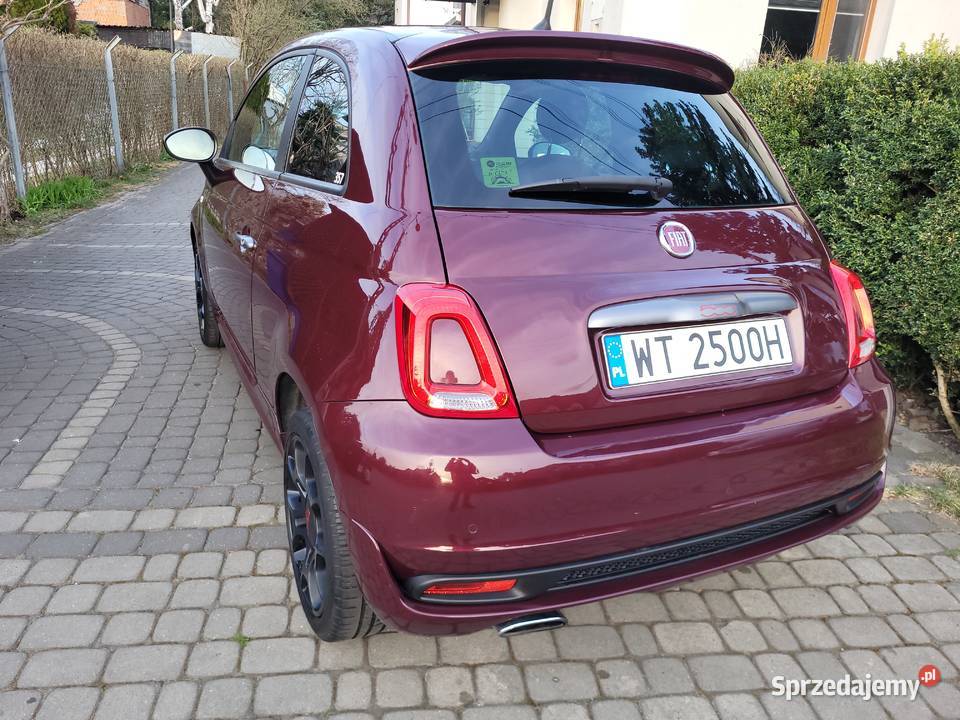 Fiat 500 S 12 czarny sufit mały przebieg Warszawa