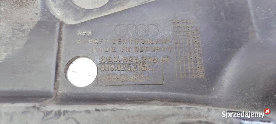 OSŁONA PODWOZIA LEWY TYŁ AUDI A4 B7 8H0825215C Przystajń