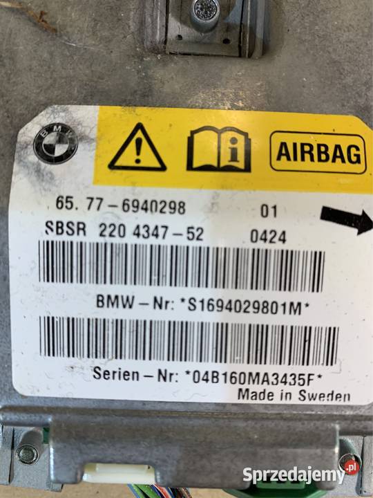 Moduł sensor poduszek airbag 6940298 bmw 5 e60 Szczecin