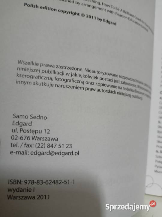 Coaching menadżerów książki Warszawa księgarnia Rok wydania 2015 mazowieckie