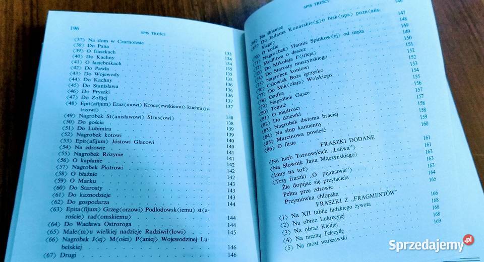 Fraszki Jan Kochanowski Biblioteka Narodowa twarda z obwolutą Proza i poezja Gdańsk