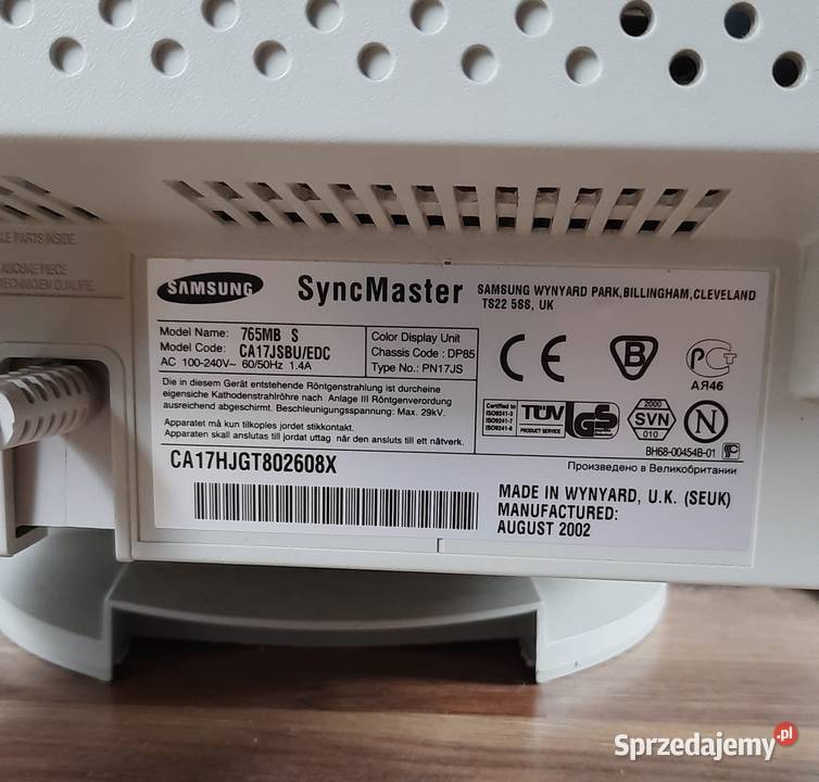Samsung SyncMaster 765MB crt retro monitor 17 Hrubieszów