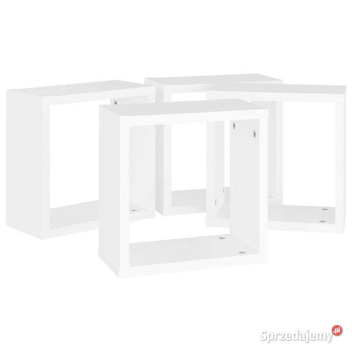 Półki ścienne kostki 4 białe 30x15x30 WM806999 Warszawa sprzedam