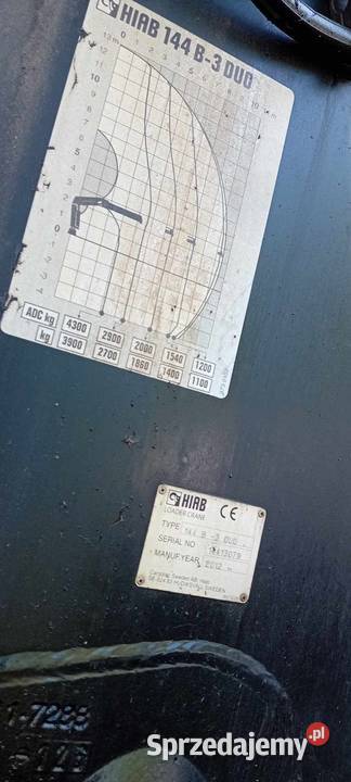 HDS Hiab 144 b3 duo 2012r UDT siodełko Atlas Maszyny budowlane Zakopane