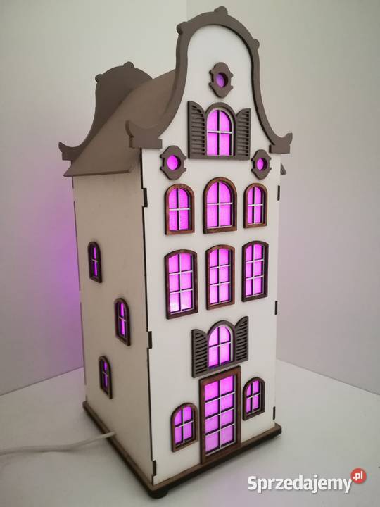 Domek kamienica lampa biały Poznań