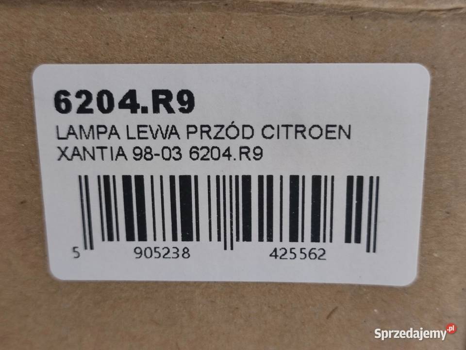 LAMPA LEWY PRZÓD CITROEN XANTIA X1 X2 19982003