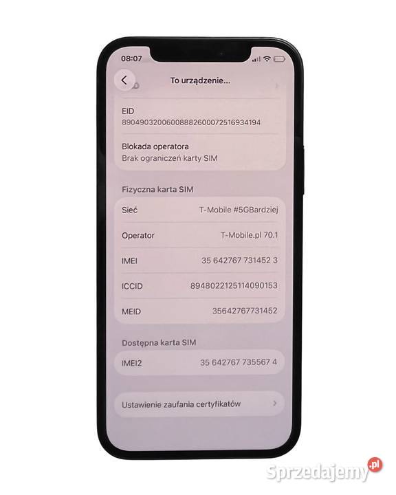 iPhone 12 64GB 100 oryginalny NOWY Cmolas sprzedam