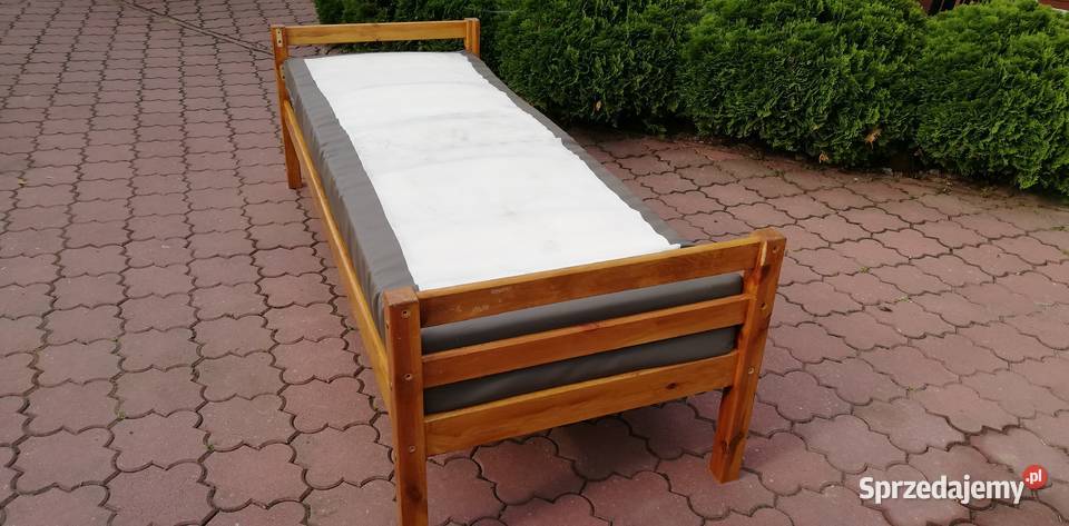 Łóżko pojedyncze z materacem 70x190 drewniane młodzieżowe