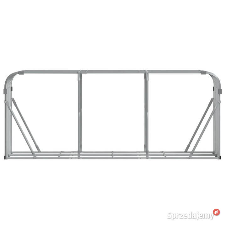 Stojak na drewno jasnoszary 234x45x100 stal sprzedam