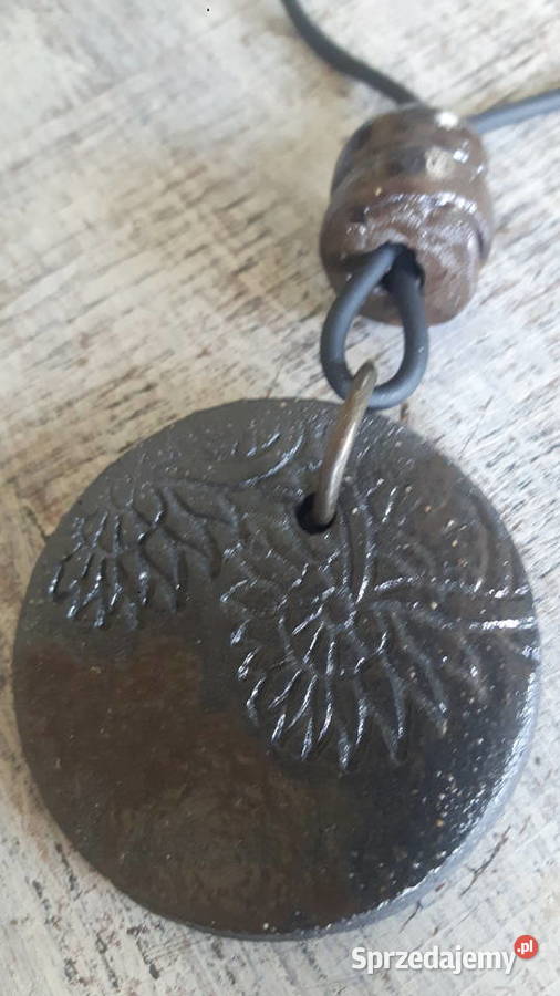 Naszyjnik ceramiczny ręcznie wykonany mazowieckie