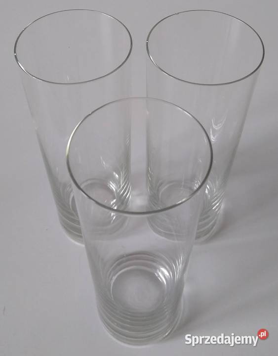 Szklanki wysokie i wąskie 3 sztuki pomorskie Gdańsk sprzedam