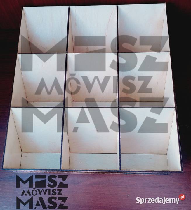 Szkatułkaorganizer na zegarki 3x3 grawer dowolny Racot