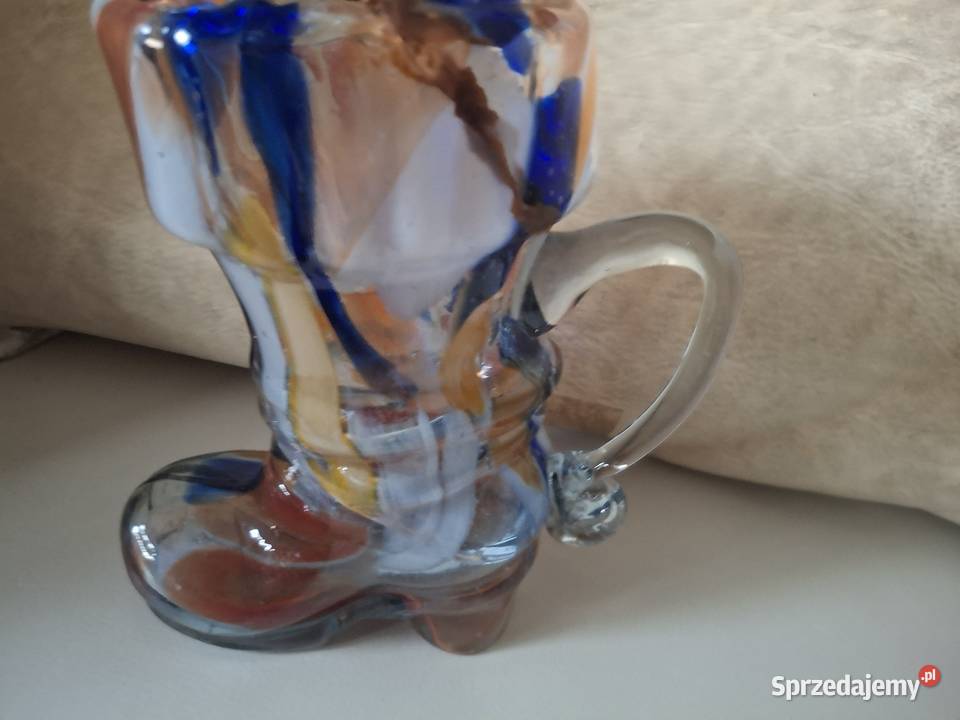 Kufel but szkło lane kolorowe lata 50 sprzedam