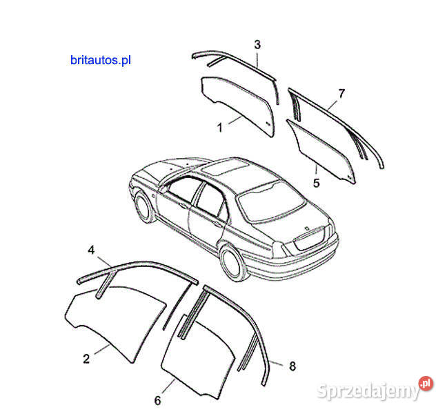 ROVER 75 MG ZT SZYBA DRZWI PASAŻERA PRAWY PRZÓD Poznań