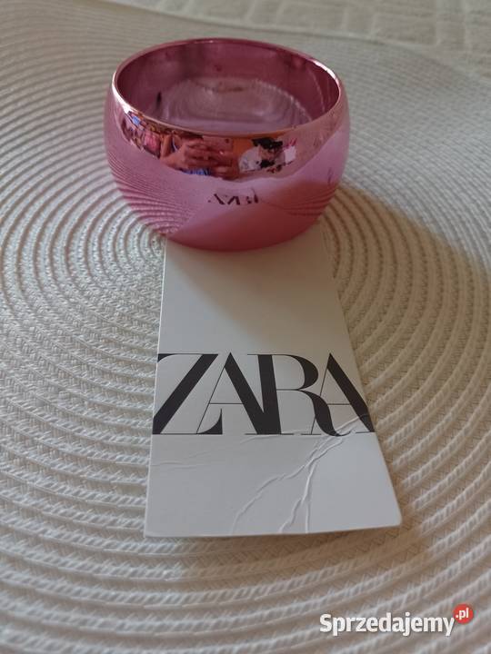 ZARA Różowa metaliczna Szeroka bransoletka na Kraków sprzedam
