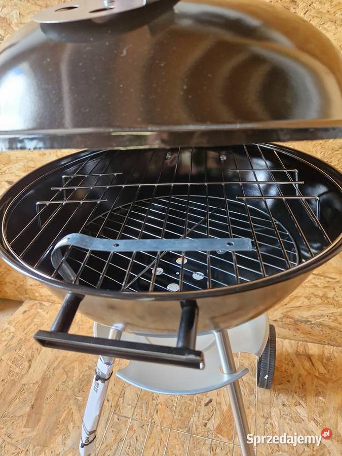 Grill węglowy okrągły z pokrywą i pokrowcem Głogowa