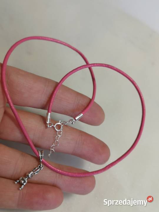 naszyjnik choker z króliczkiem srebrne