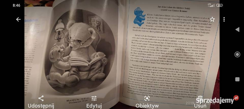 Talerz kolekcjonerski Miś Teddy porcelana Wrocław