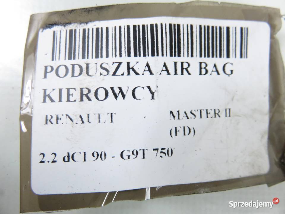 PODUSZKA KIEROWCY RENAULT MASTER II FD małopolskie sprzedam