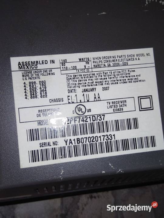 Telewizor Philips do naprawy 42pf7124d Bielany Wrocławskie