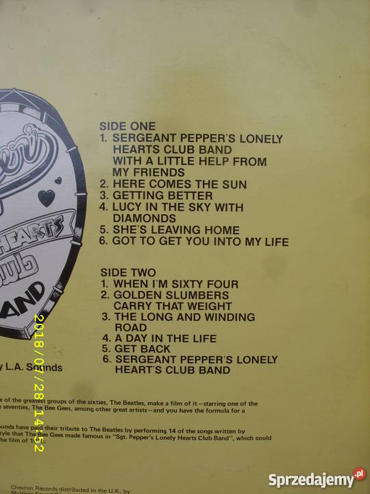 Rock LP LONELY HEARTS CLUB BANDSCHEVRON Wołów