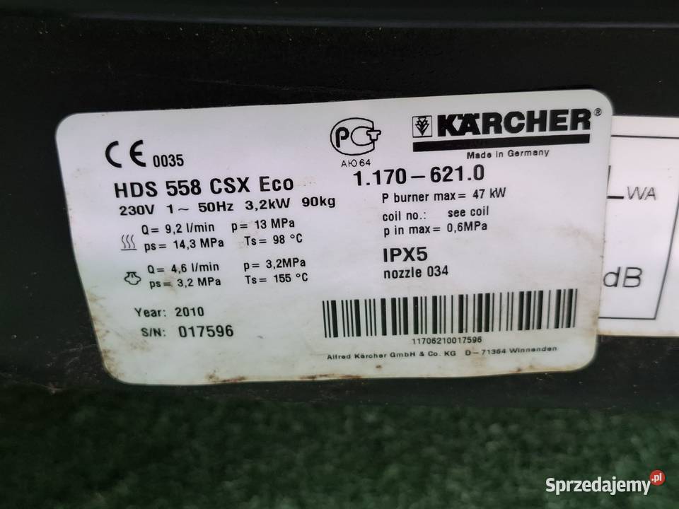 Myjka Karcher HDS 558 CSX Eco Gwarancja Wysyłka mazowieckie