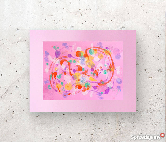 różowa grafika różowy obraz abstrakcja różowa Lublin