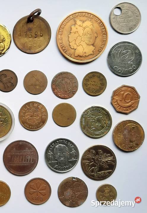 Zestaw Numizmatów Żetonów 44 Numizmatyka śląskie Gliwice