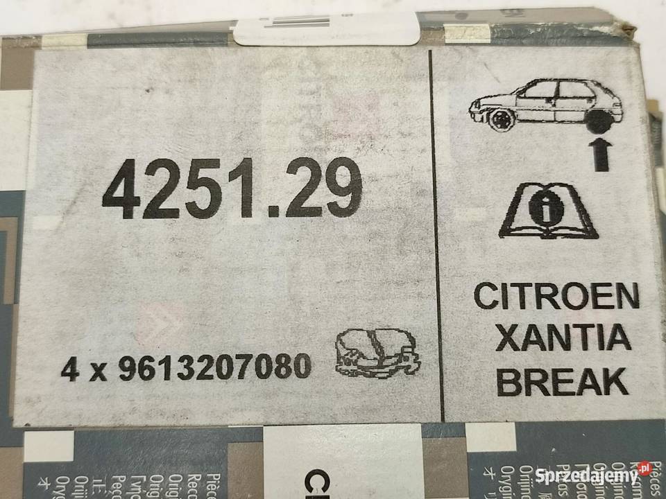 KLOCKI HAMULCOWE TYŁ CITROEN CX I II XANTIA XM sprzedam