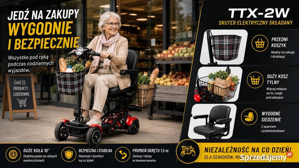 Skuter dls seniorów elektryczny składany mazowieckie