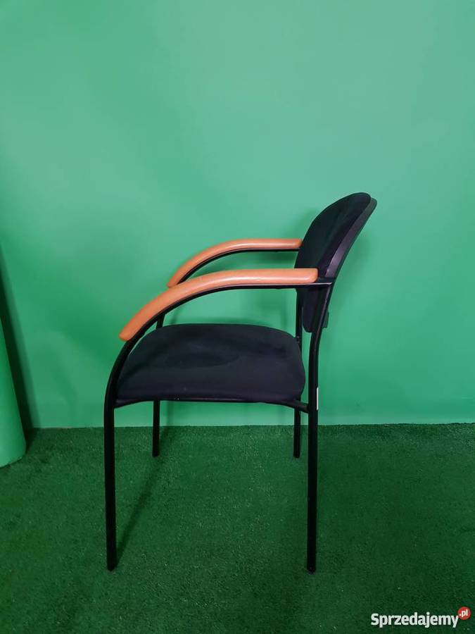 krzesło konferencyjne czarne meble biurowe Stoły, krzesła, biurka Poznań