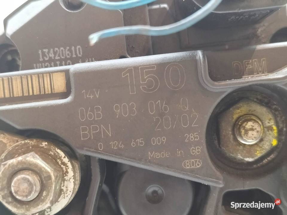 ALTERNATOR 06B903016Q 0124615009 18 20V Audi A4 Układ elektryczny, zapłon świętokrzyskie sprzedam