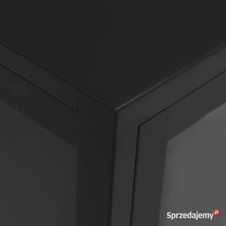 Szafka boczna czarna 105x35x70 stal i szkło Warszawa sprzedam