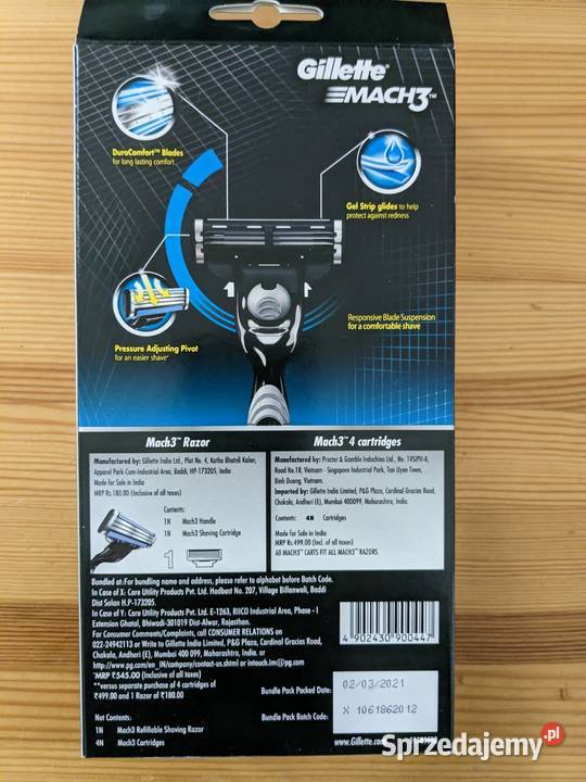 Gillette Mach3 Maszynka do golenia 5 ostrzy NOWA Warszawa