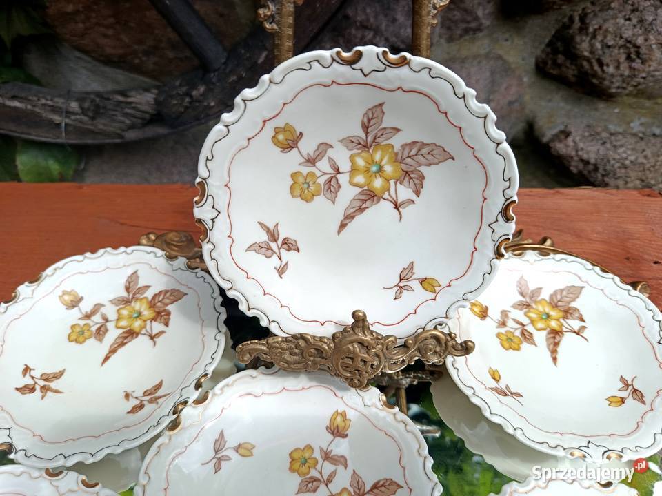 Talerzyki konfiturówki Reichenbach Porcelana i szkło lubuskie Klenica