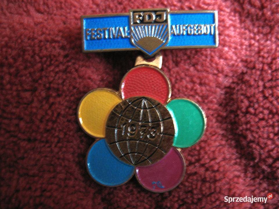 Broszka Przypinka metal Festiwal Aufgebot 1973 Pozostałe Siedlce