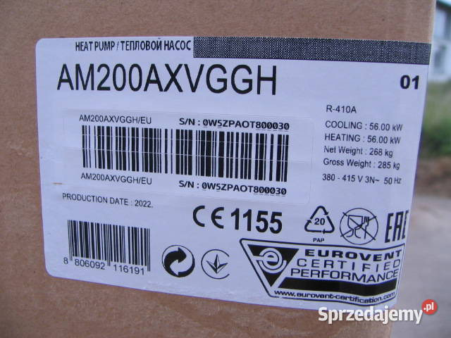 Pompa ciepła klimatyzator Samsung AM200AXVGGH zachodniopomorskie Trzebiatów