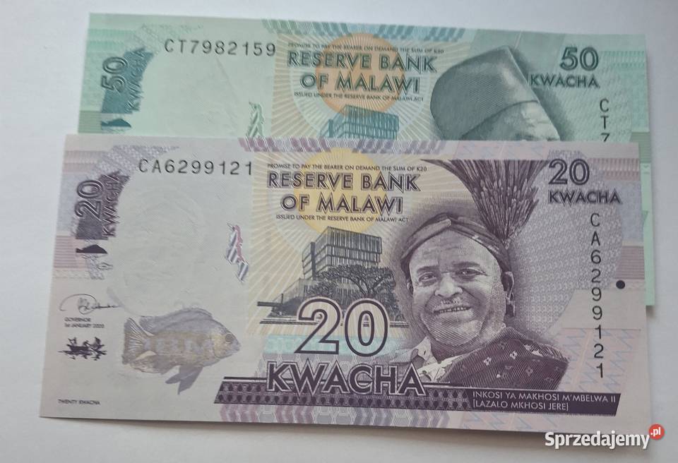 MALAWI2 BANKNOTY50 I 20 KWACHA ŁADNECAŁE Legionowo