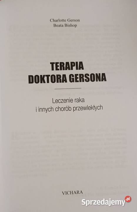 29 Terapia Doktora Gersona Charlotte Gerson Beata Bishop Poznań Sprzedajemypl 3697