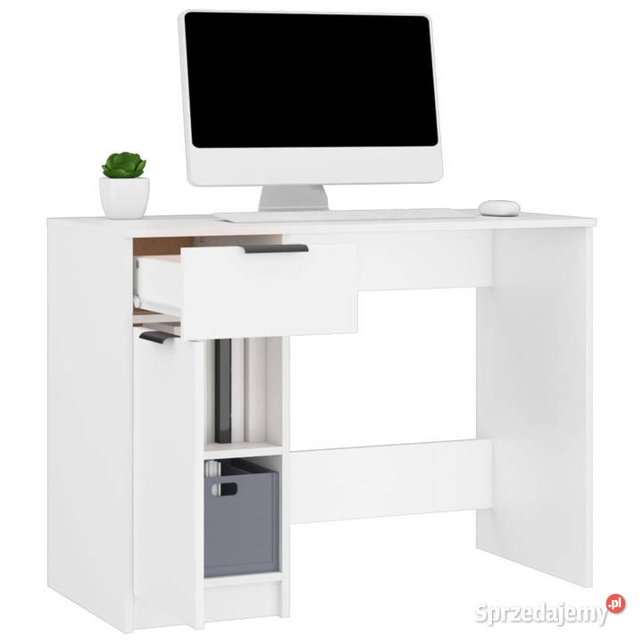 Biurko białe 100x50x75 materiał drewnopochodny Warszawa