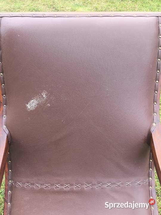 Fotel bujany retro skóra Antyki, Sztuka, Kolekcje