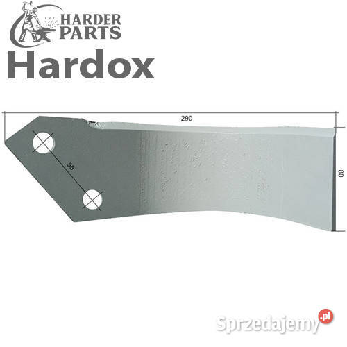 Lemieszyk P boczny 300hektarów HARDOX do pługa Suwałki