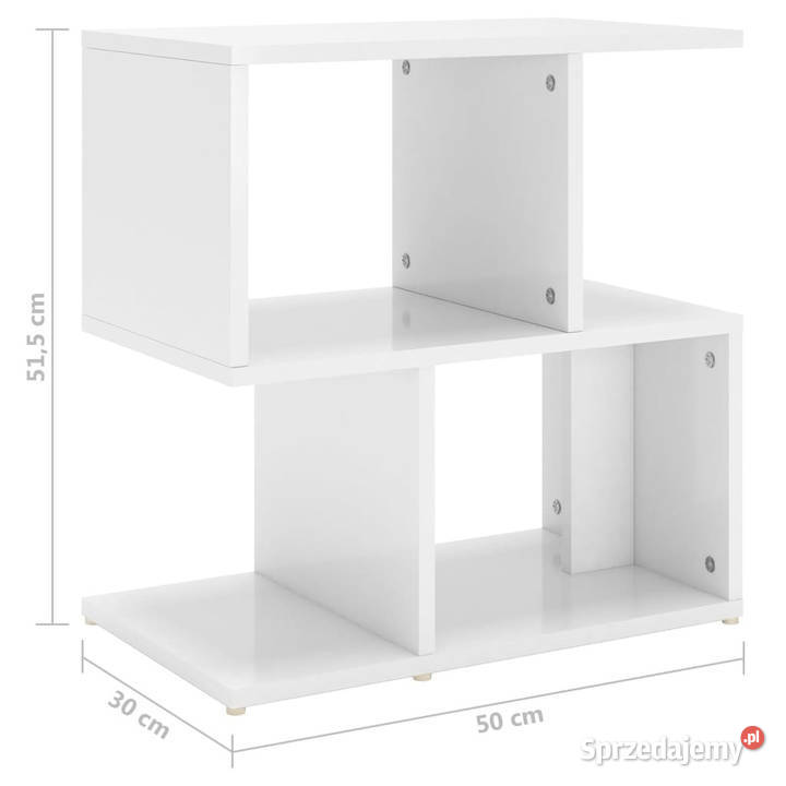 Szafki nocne 2 wysoki połysk białe 50x30x515 Warszawa