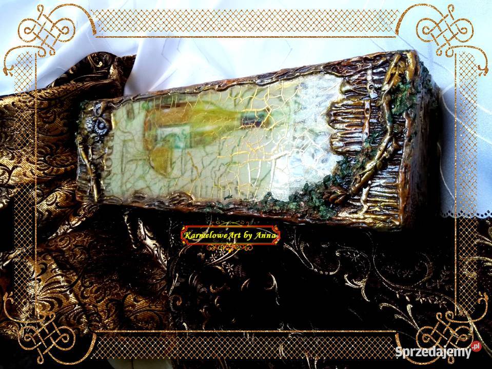 Pudełko na wino decoupage rękodzieło prezent Warszawa