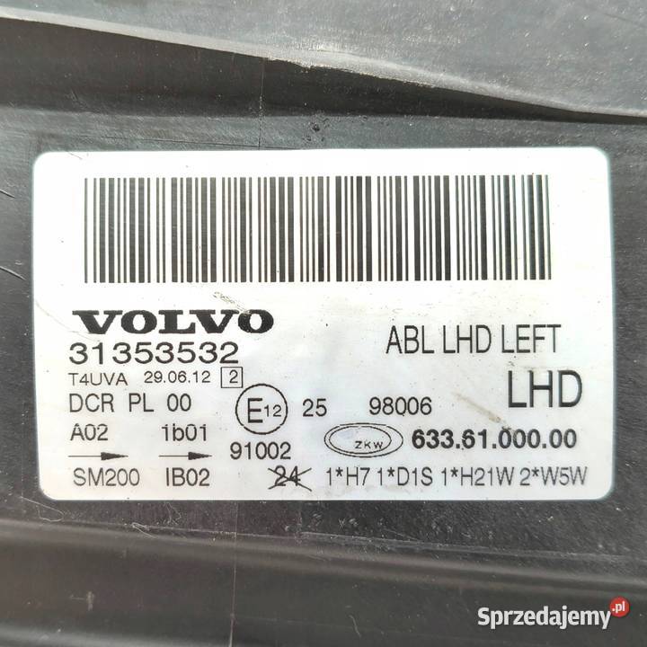 LAMPA LEWA Volvo V70 III XC70 II XENON lewy Chełm sprzedam