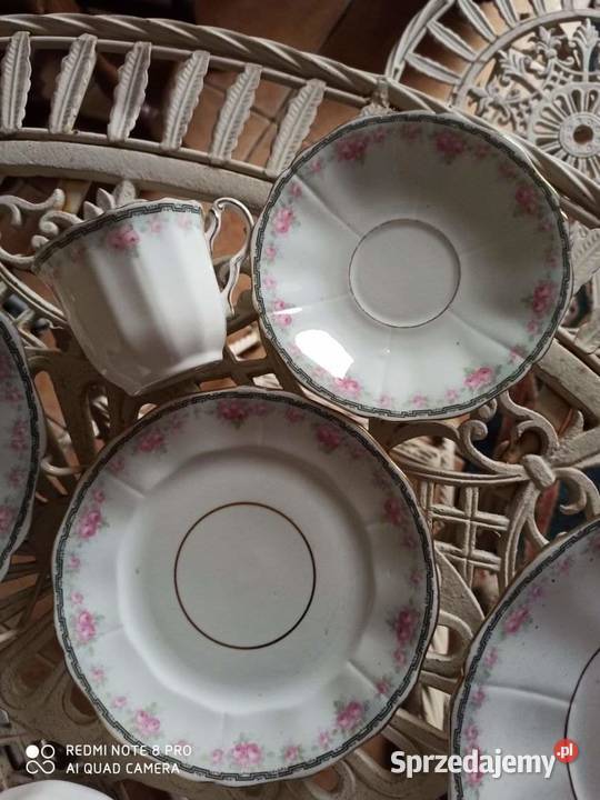 Filiżanka karbowana Z talerzykiem deserowym Gdańsk