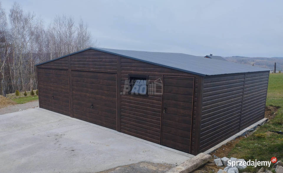 Garaż blaszany 9x6 2x Brama uchylna drzwi okno 54m2 Słupsk sprzedam