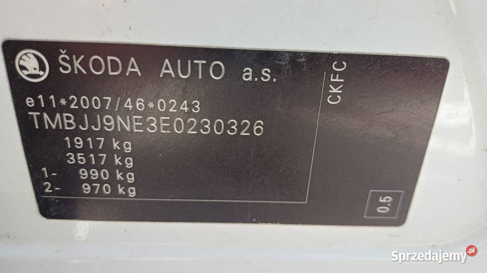 SKODA OCTAVIA III COMBI 20 TDI 150 Salon 1 1968cm3