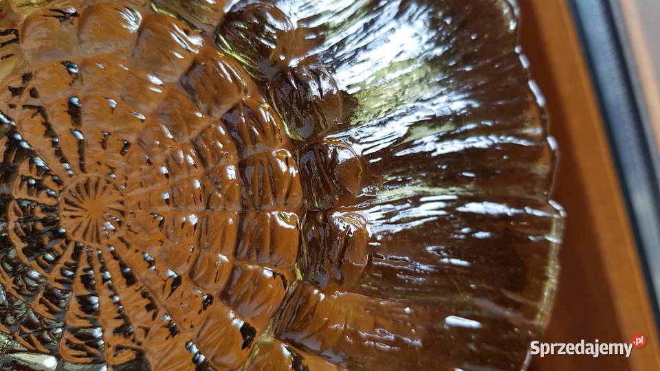 Talerzyk Cora Ząbkowice kolorowe szkło PRL Porcelana i szkło Dąbrowa Górnicza